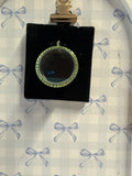 L-603: Green Rhinestone Locket